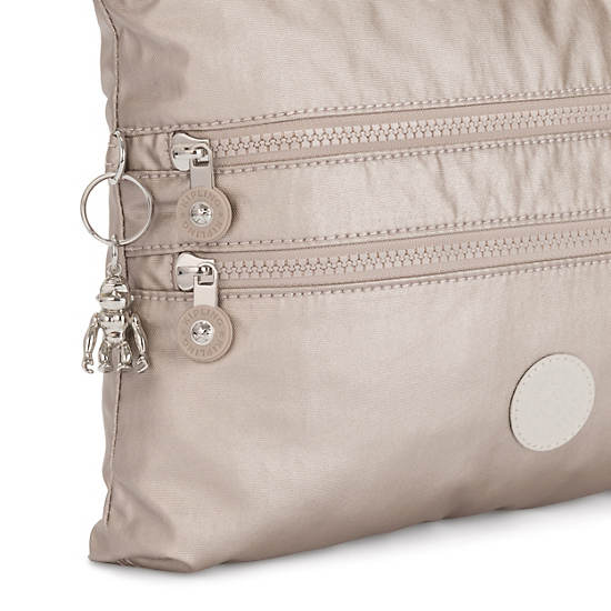 Kipling Alvar Metallic Crossbody Väska Silver | SE 2148IL